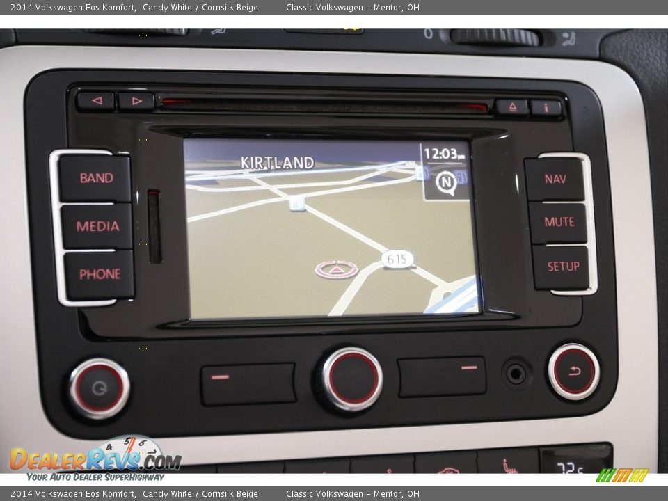 2014 Volkswagen Eos Komfort Candy White / Cornsilk Beige Photo #12