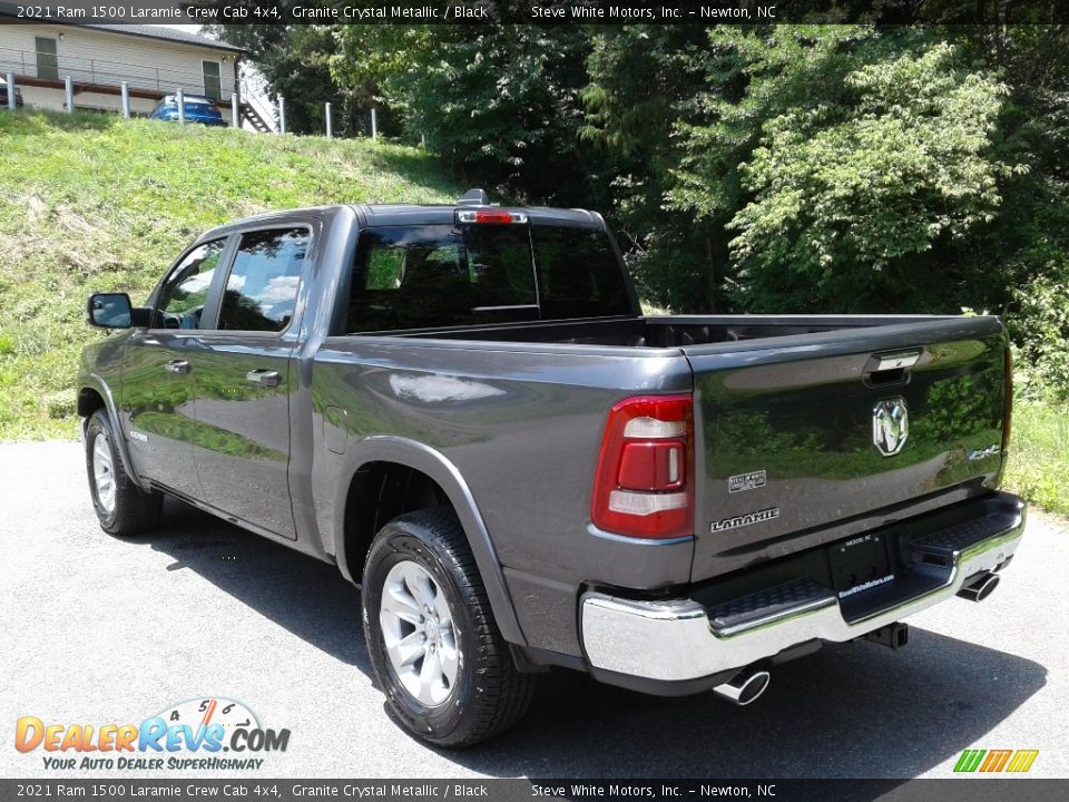 2021 Ram 1500 Laramie Crew Cab 4x4 Granite Crystal Metallic / Black Photo #9