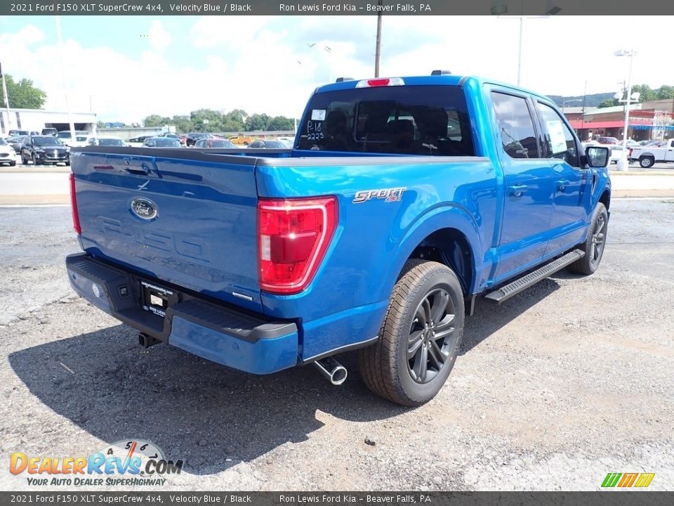 2021 Ford F150 XLT SuperCrew 4x4 Velocity Blue / Black Photo #2