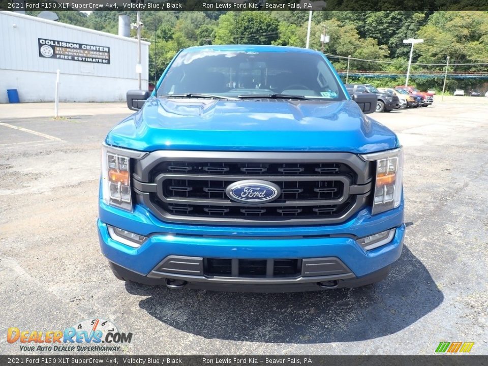 2021 Ford F150 XLT SuperCrew 4x4 Velocity Blue / Black Photo #4
