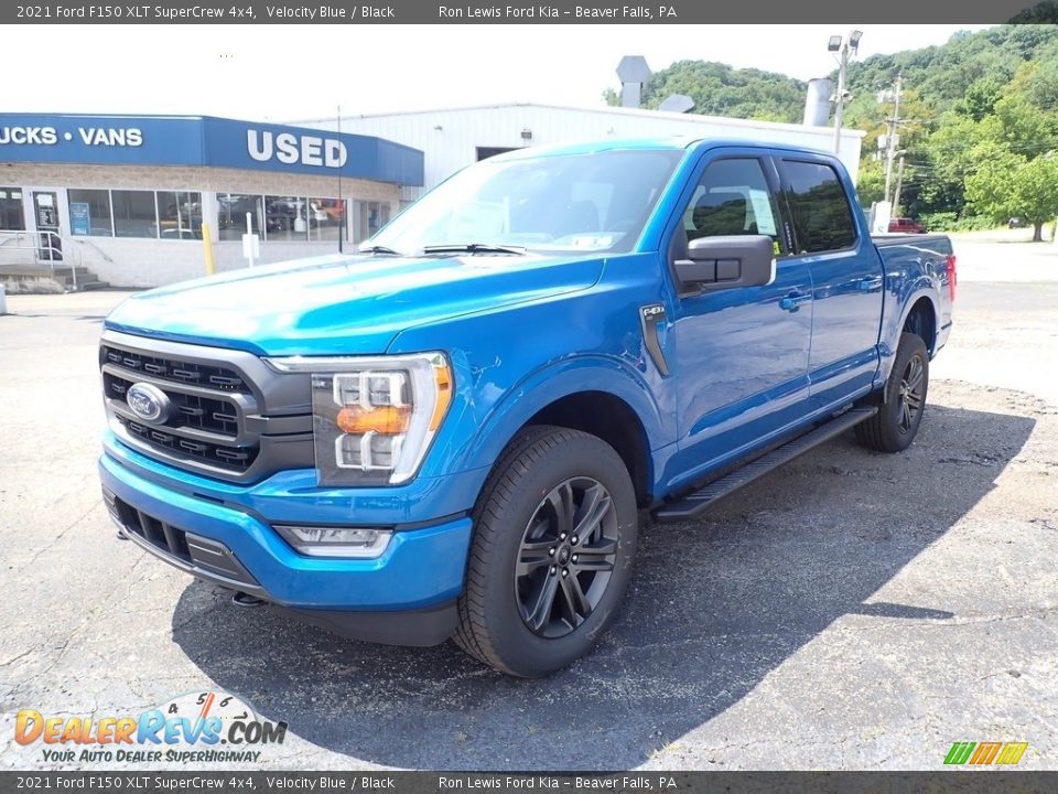 2021 Ford F150 XLT SuperCrew 4x4 Velocity Blue / Black Photo #5