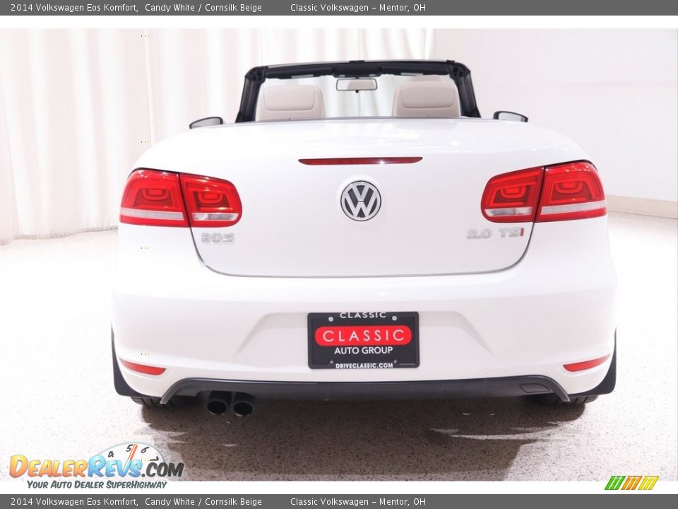 2014 Volkswagen Eos Komfort Candy White / Cornsilk Beige Photo #17