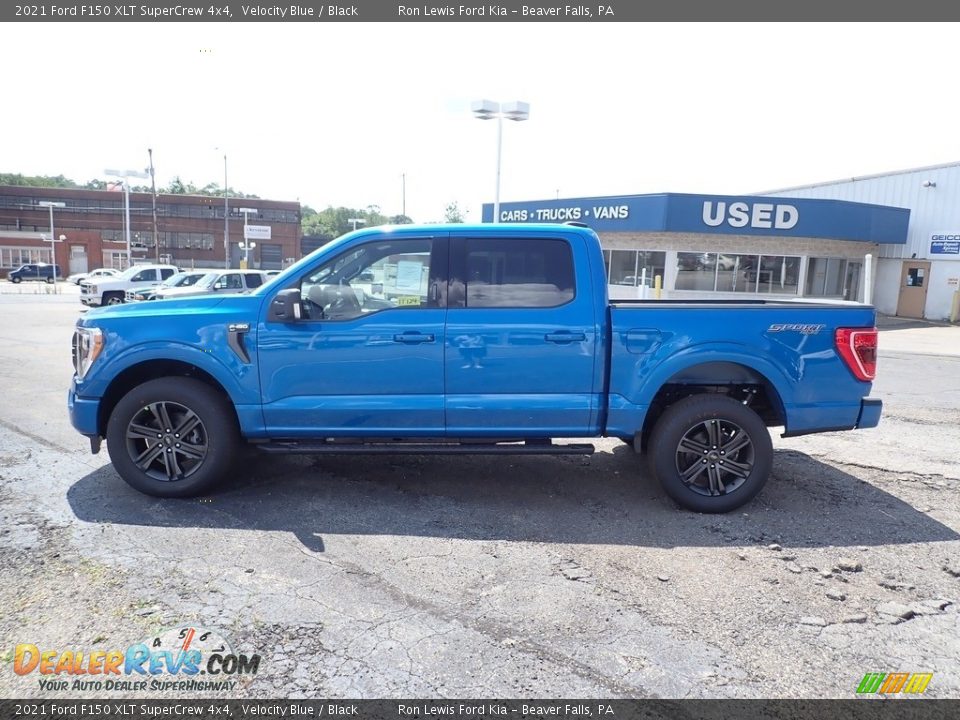 2021 Ford F150 XLT SuperCrew 4x4 Velocity Blue / Black Photo #6