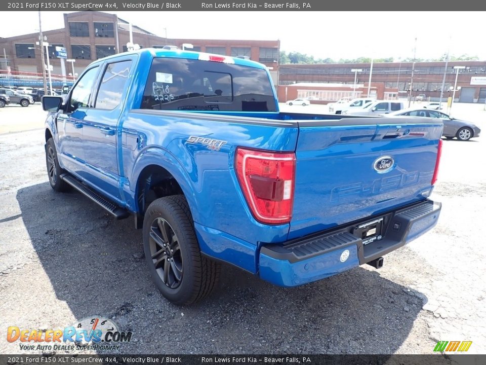 2021 Ford F150 XLT SuperCrew 4x4 Velocity Blue / Black Photo #7