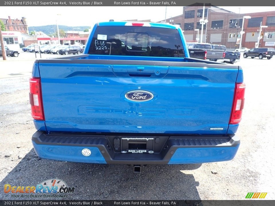 2021 Ford F150 XLT SuperCrew 4x4 Velocity Blue / Black Photo #8
