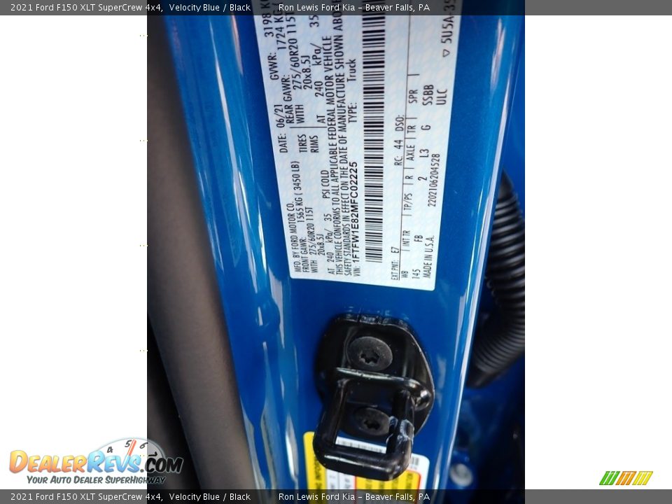 2021 Ford F150 XLT SuperCrew 4x4 Velocity Blue / Black Photo #14