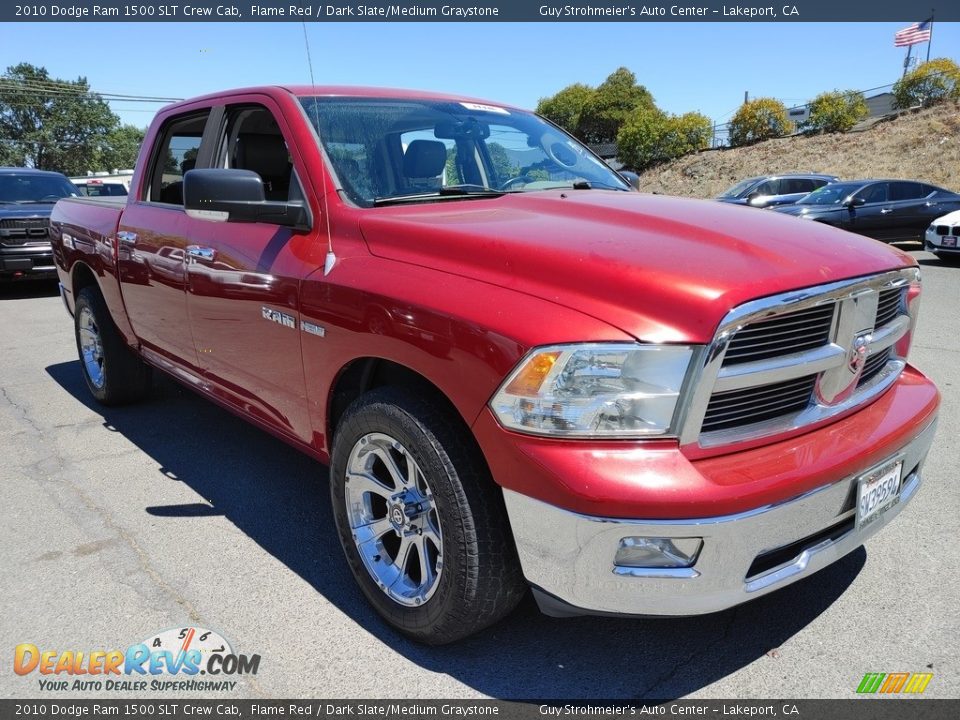 2010 Dodge Ram 1500 SLT Crew Cab Flame Red / Dark Slate/Medium Graystone Photo #1