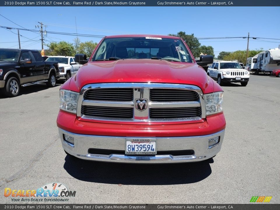 2010 Dodge Ram 1500 SLT Crew Cab Flame Red / Dark Slate/Medium Graystone Photo #2