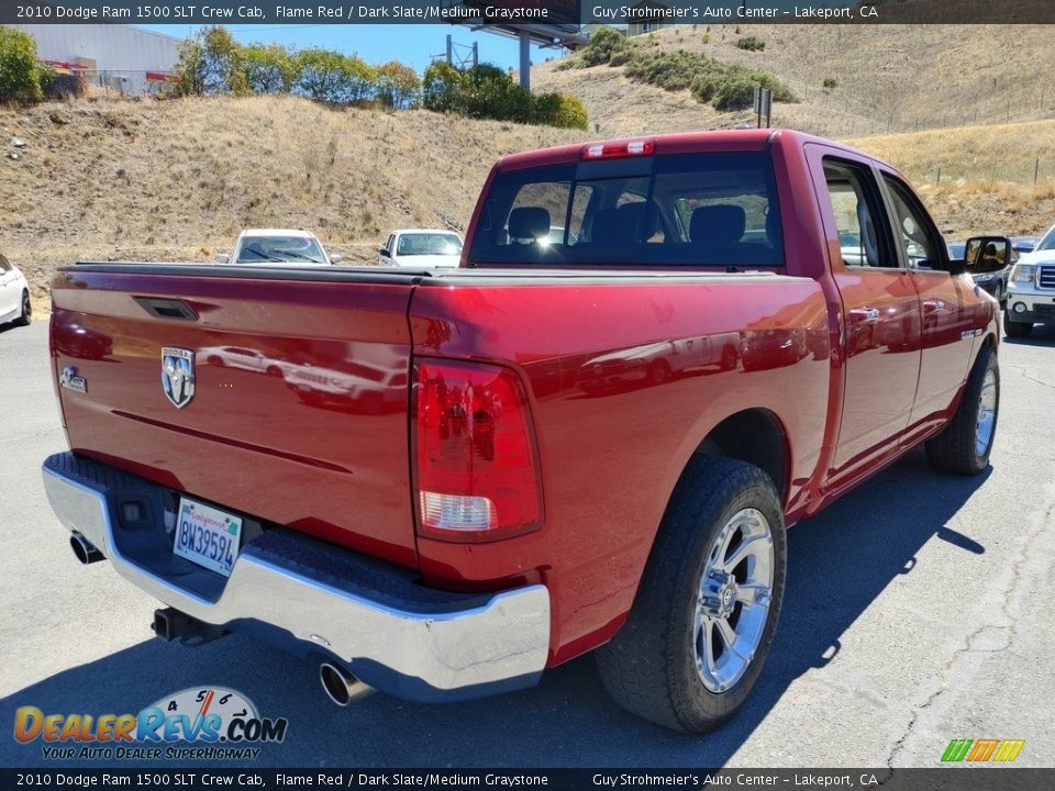 2010 Dodge Ram 1500 SLT Crew Cab Flame Red / Dark Slate/Medium Graystone Photo #4