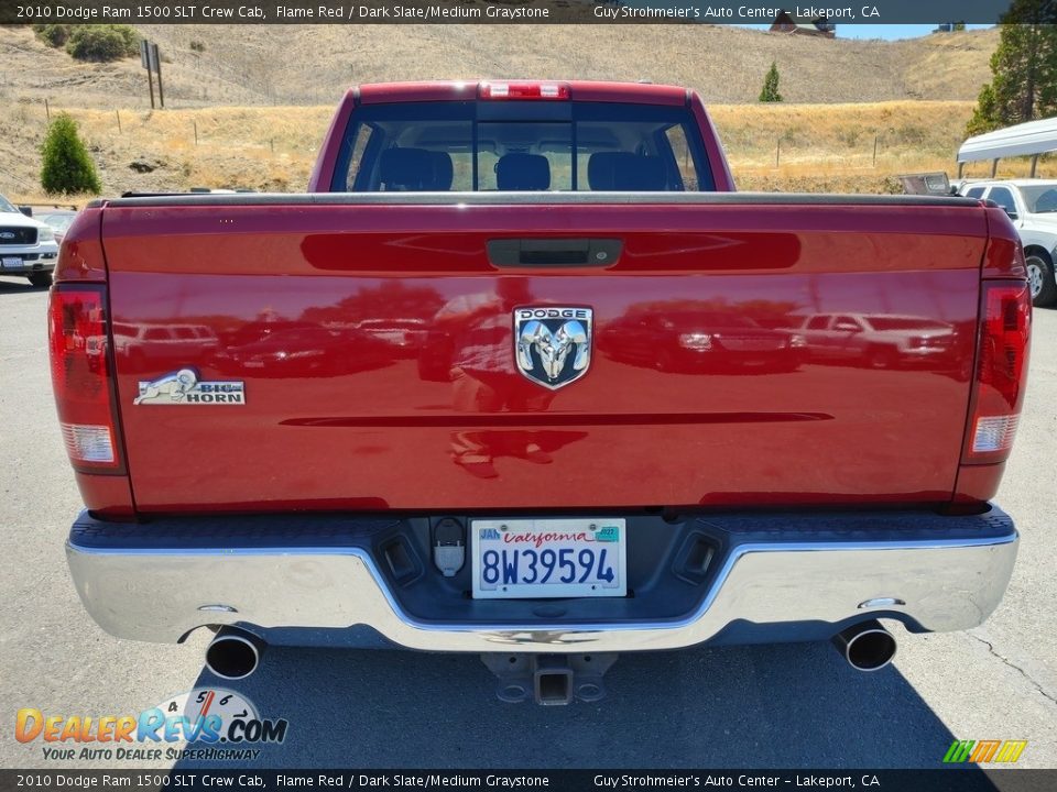 2010 Dodge Ram 1500 SLT Crew Cab Flame Red / Dark Slate/Medium Graystone Photo #5