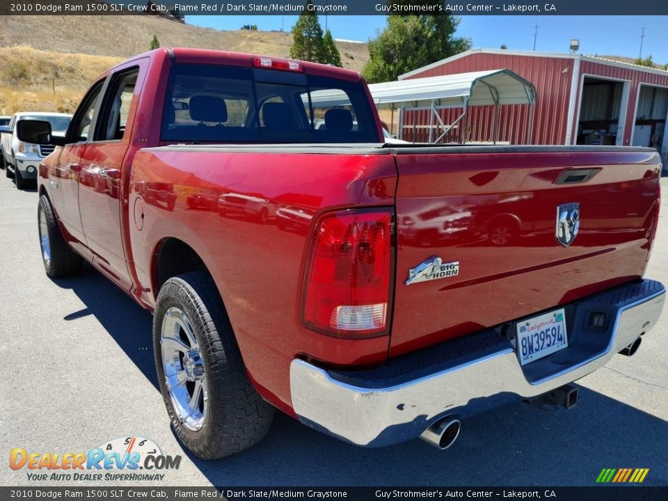 2010 Dodge Ram 1500 SLT Crew Cab Flame Red / Dark Slate/Medium Graystone Photo #6