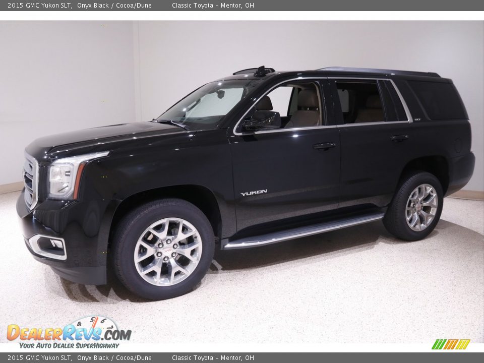 2015 GMC Yukon SLT Onyx Black / Cocoa/Dune Photo #3