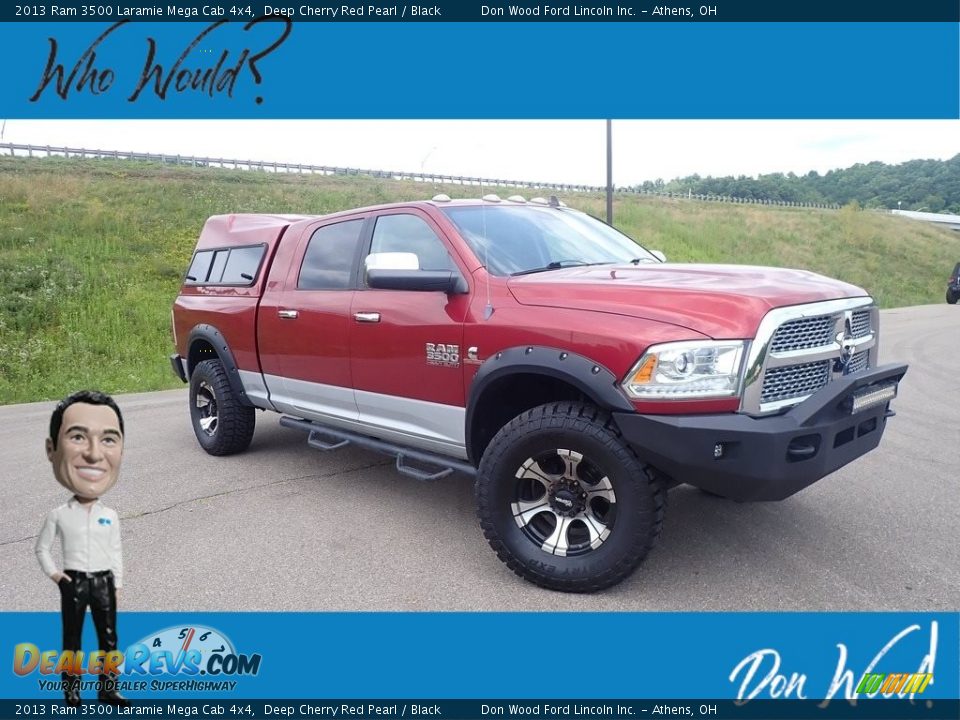 2013 Ram 3500 Laramie Mega Cab 4x4 Deep Cherry Red Pearl / Black Photo #1