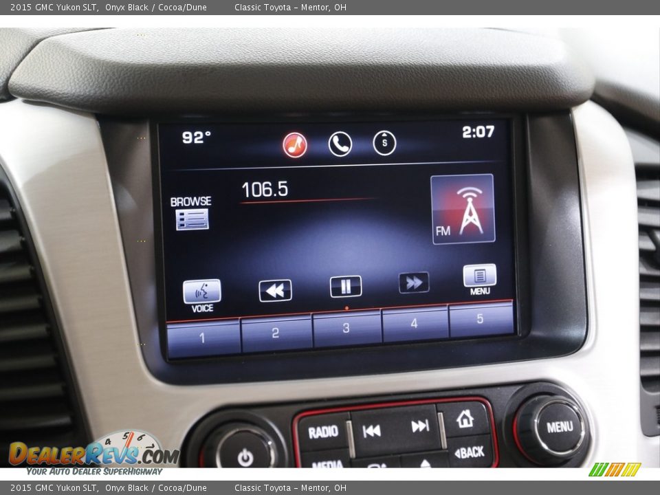 2015 GMC Yukon SLT Onyx Black / Cocoa/Dune Photo #10