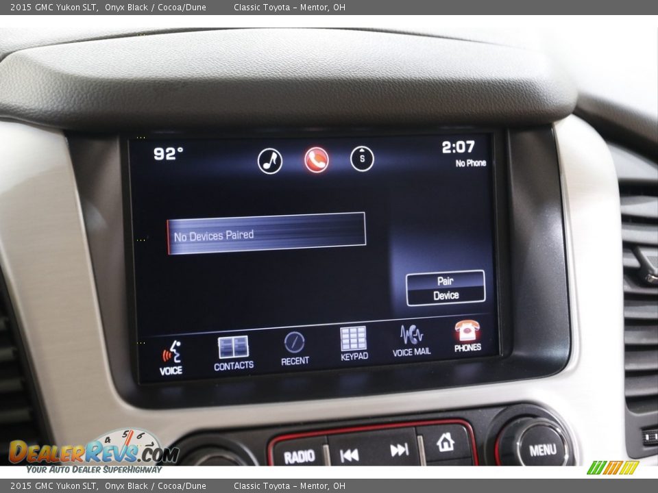 2015 GMC Yukon SLT Onyx Black / Cocoa/Dune Photo #11