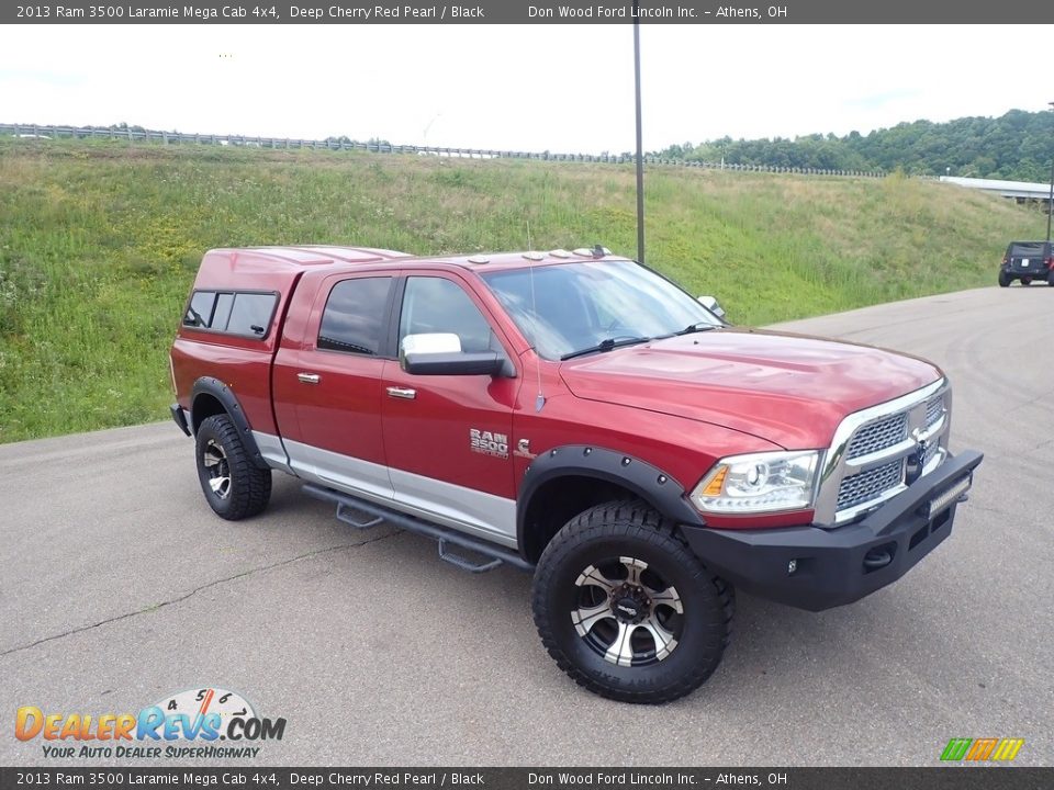 2013 Ram 3500 Laramie Mega Cab 4x4 Deep Cherry Red Pearl / Black Photo #3