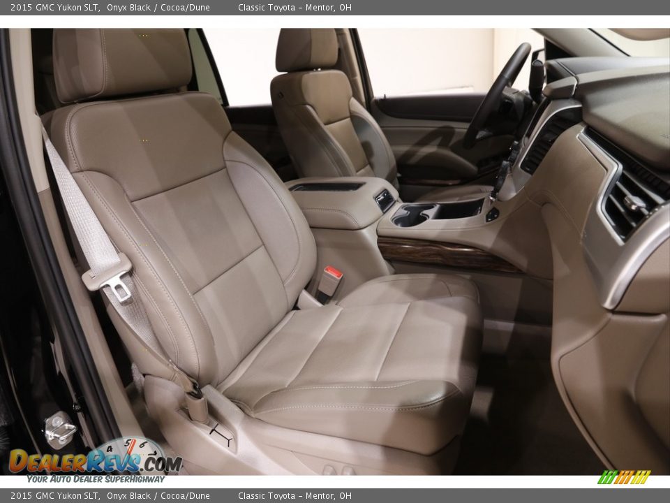 2015 GMC Yukon SLT Onyx Black / Cocoa/Dune Photo #16
