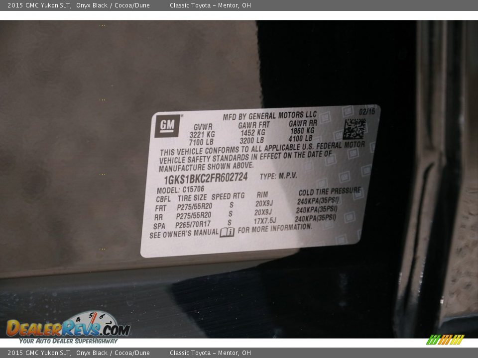 2015 GMC Yukon SLT Onyx Black / Cocoa/Dune Photo #25