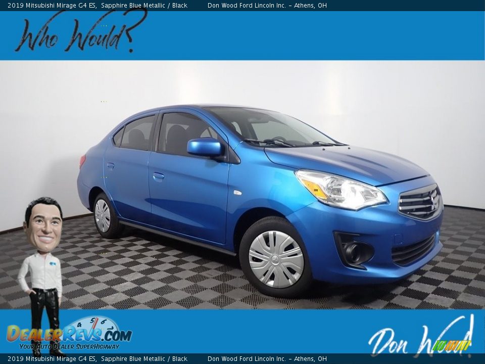 2019 Mitsubishi Mirage G4 ES Sapphire Blue Metallic / Black Photo #1