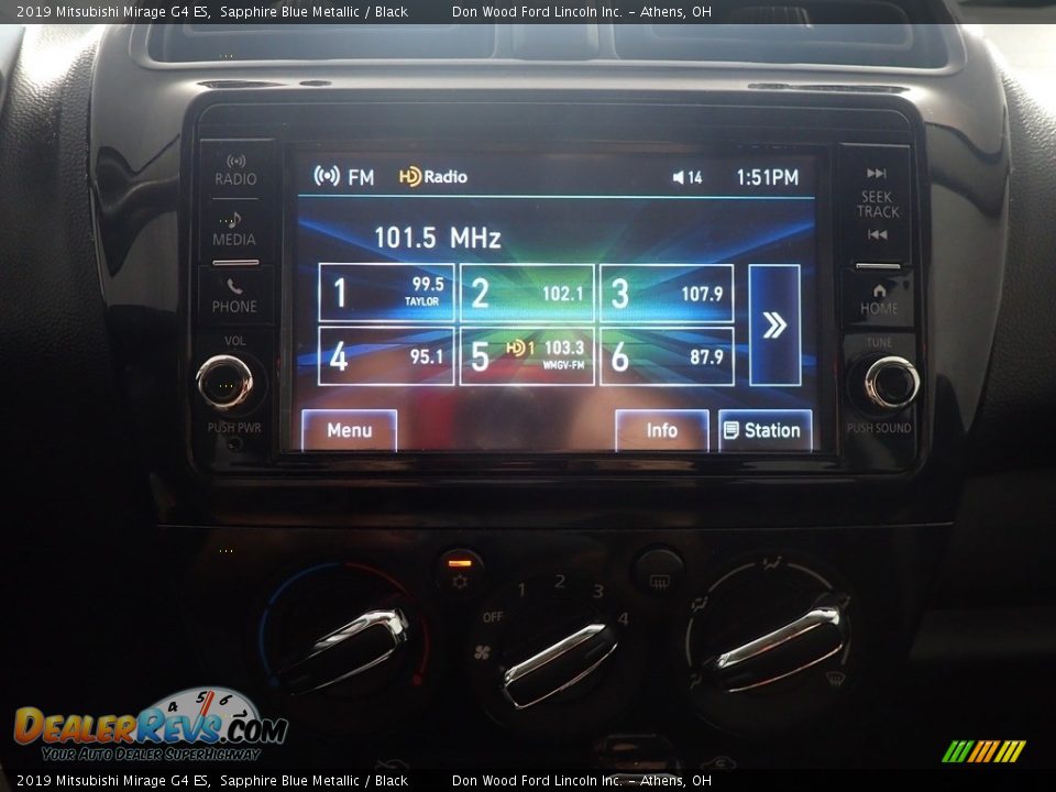 2019 Mitsubishi Mirage G4 ES Sapphire Blue Metallic / Black Photo #26