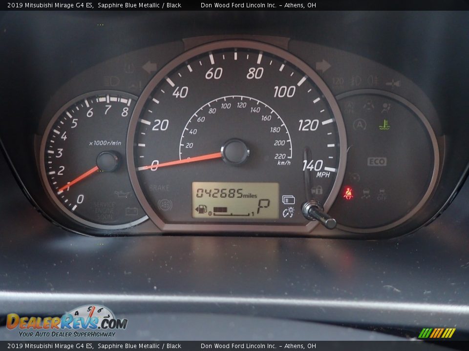 2019 Mitsubishi Mirage G4 ES Sapphire Blue Metallic / Black Photo #28