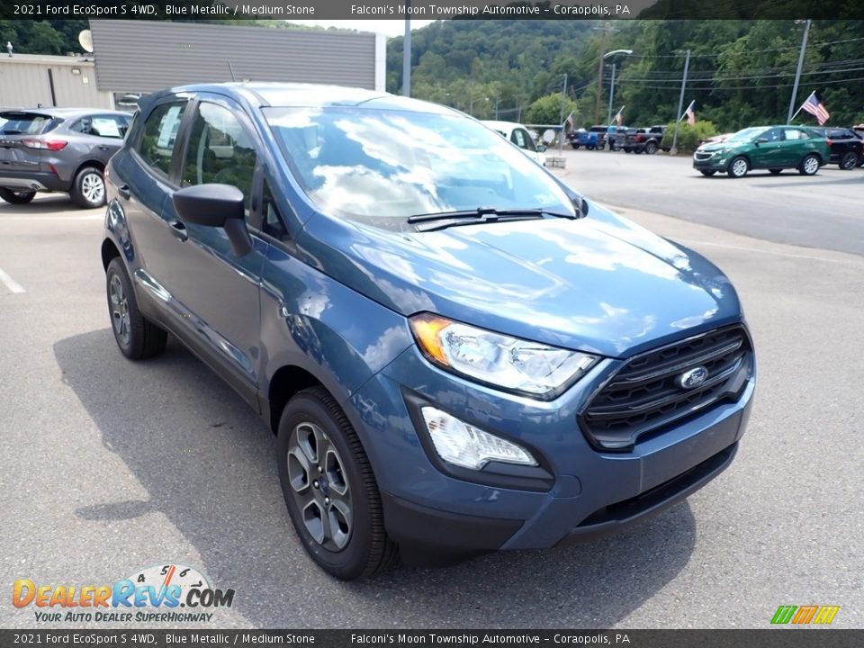 2021 Ford EcoSport S 4WD Blue Metallic / Medium Stone Photo #3