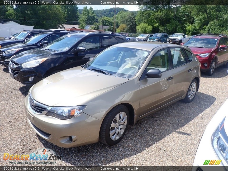2008 Subaru Impreza 2.5i Wagon Obsidian Black Pearl / Ivory Photo #6