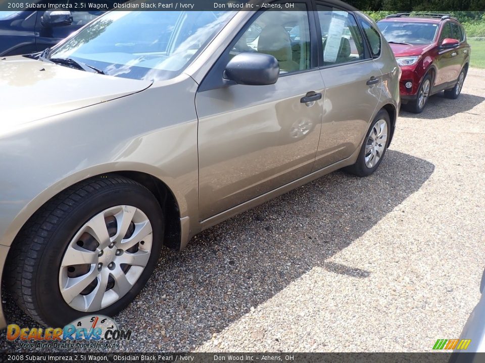 2008 Subaru Impreza 2.5i Wagon Obsidian Black Pearl / Ivory Photo #7
