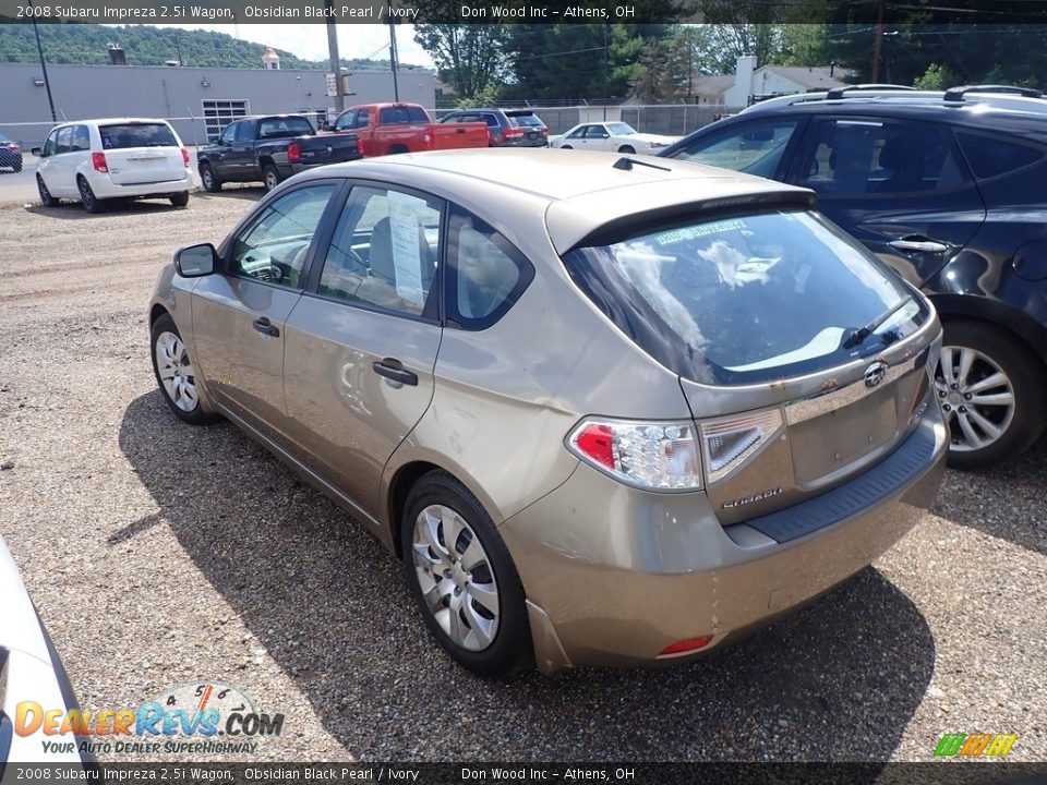 2008 Subaru Impreza 2.5i Wagon Obsidian Black Pearl / Ivory Photo #8