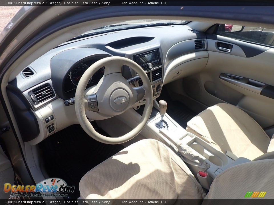 2008 Subaru Impreza 2.5i Wagon Obsidian Black Pearl / Ivory Photo #11