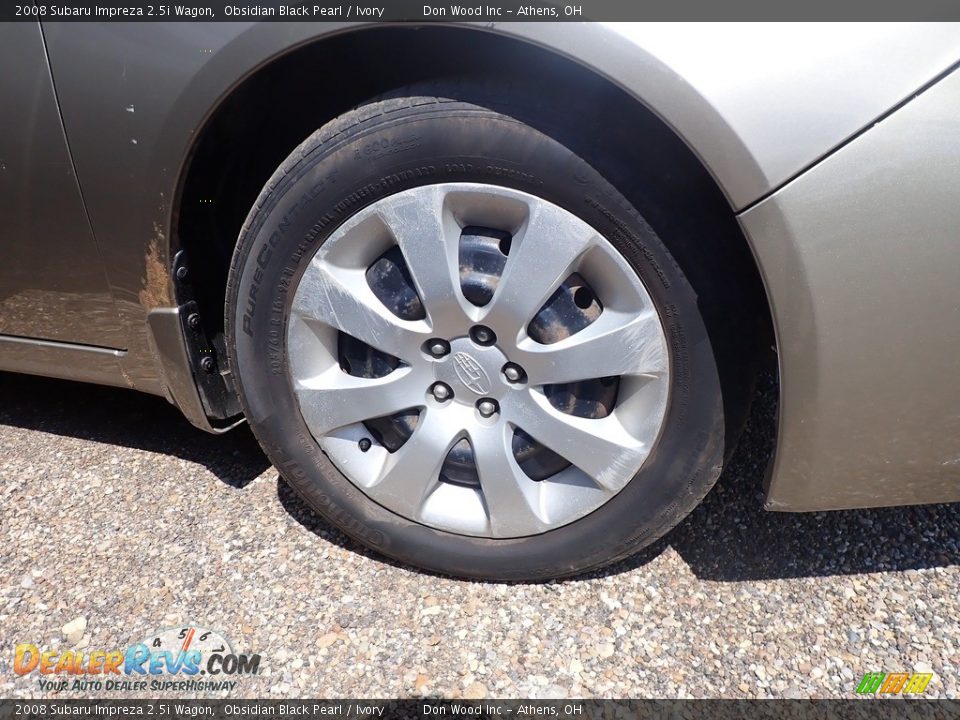 2008 Subaru Impreza 2.5i Wagon Obsidian Black Pearl / Ivory Photo #12