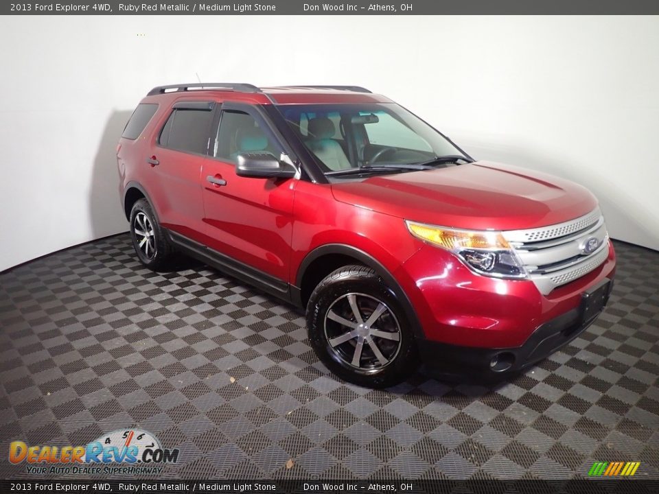 2013 Ford Explorer 4WD Ruby Red Metallic / Medium Light Stone Photo #2