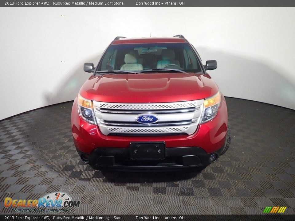 2013 Ford Explorer 4WD Ruby Red Metallic / Medium Light Stone Photo #4