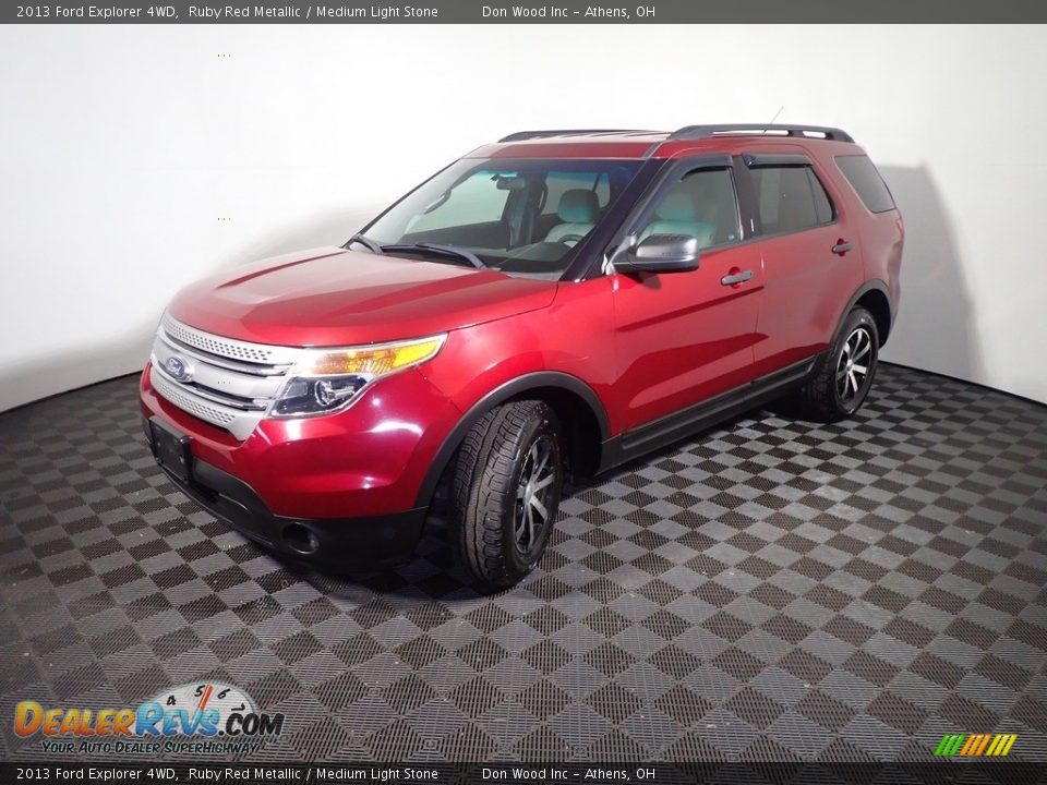 2013 Ford Explorer 4WD Ruby Red Metallic / Medium Light Stone Photo #8