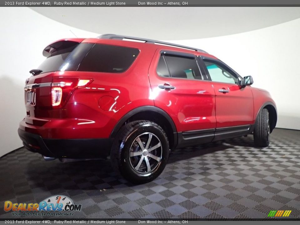 2013 Ford Explorer 4WD Ruby Red Metallic / Medium Light Stone Photo #15