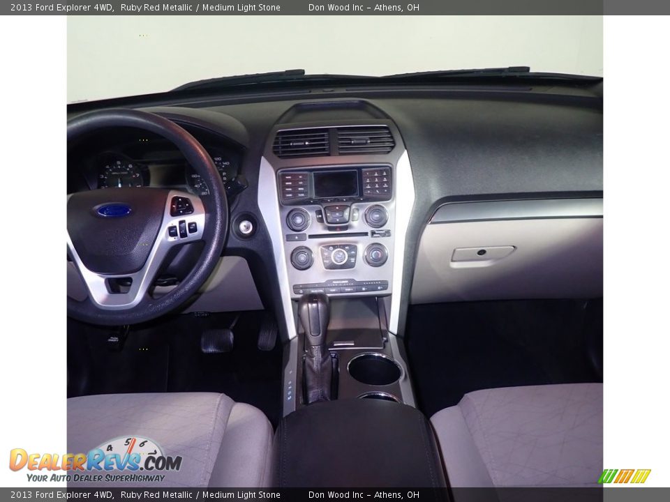 2013 Ford Explorer 4WD Ruby Red Metallic / Medium Light Stone Photo #24