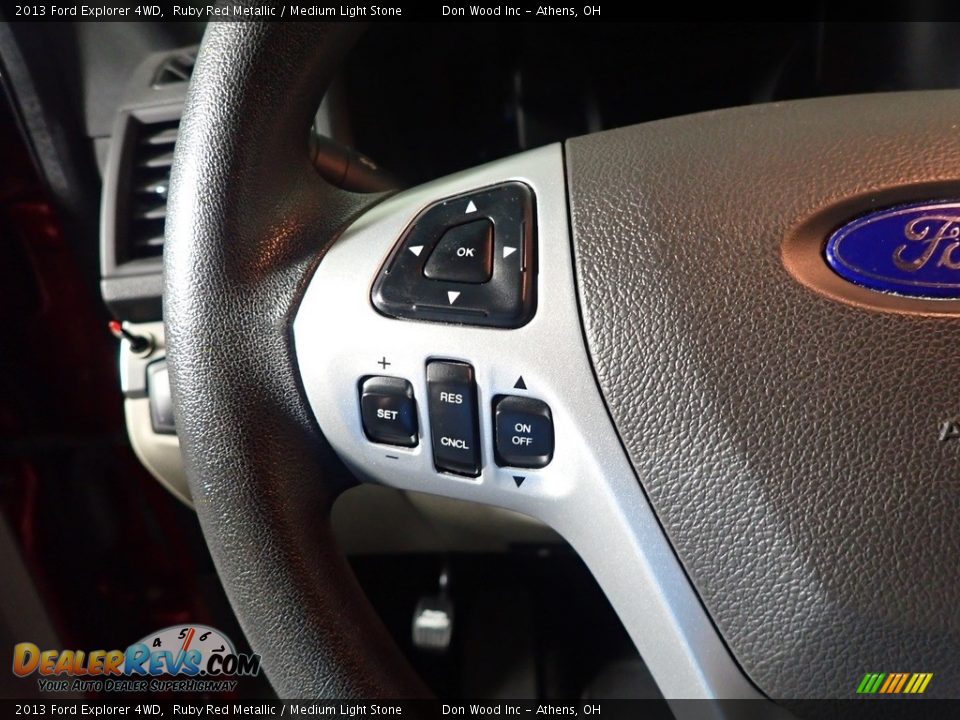 2013 Ford Explorer 4WD Ruby Red Metallic / Medium Light Stone Photo #28