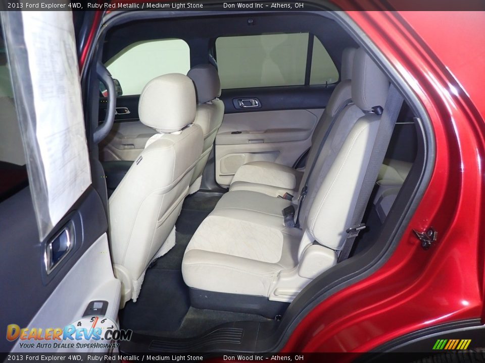 2013 Ford Explorer 4WD Ruby Red Metallic / Medium Light Stone Photo #34