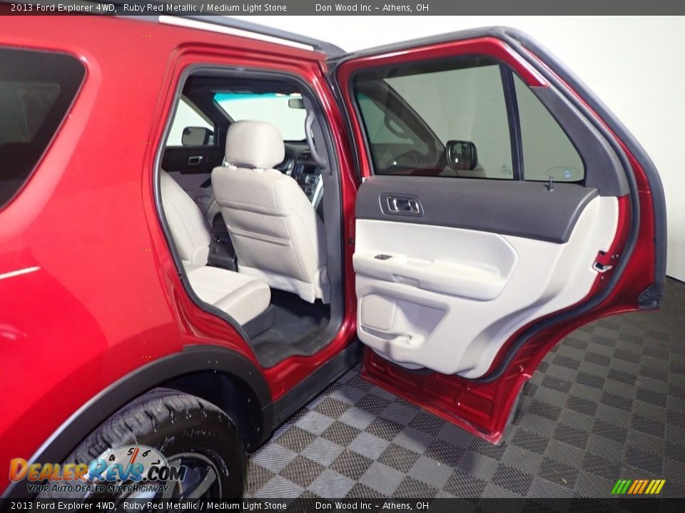 2013 Ford Explorer 4WD Ruby Red Metallic / Medium Light Stone Photo #35