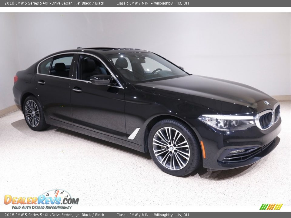 2018 BMW 5 Series 540i xDrive Sedan Jet Black / Black Photo #1