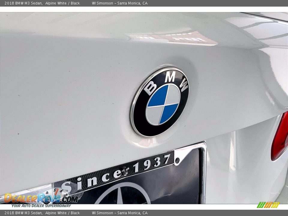 2018 BMW M3 Sedan Alpine White / Black Photo #31