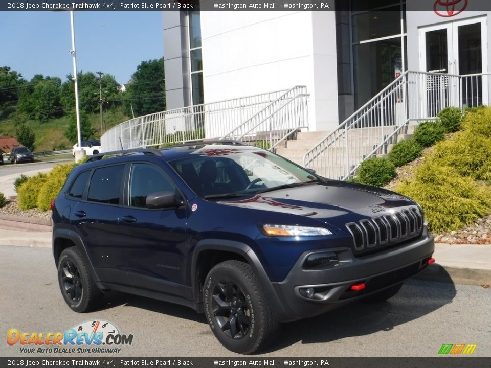 2018 Jeep Cherokee Trailhawk 4x4 Patriot Blue Pearl / Black Photo #1