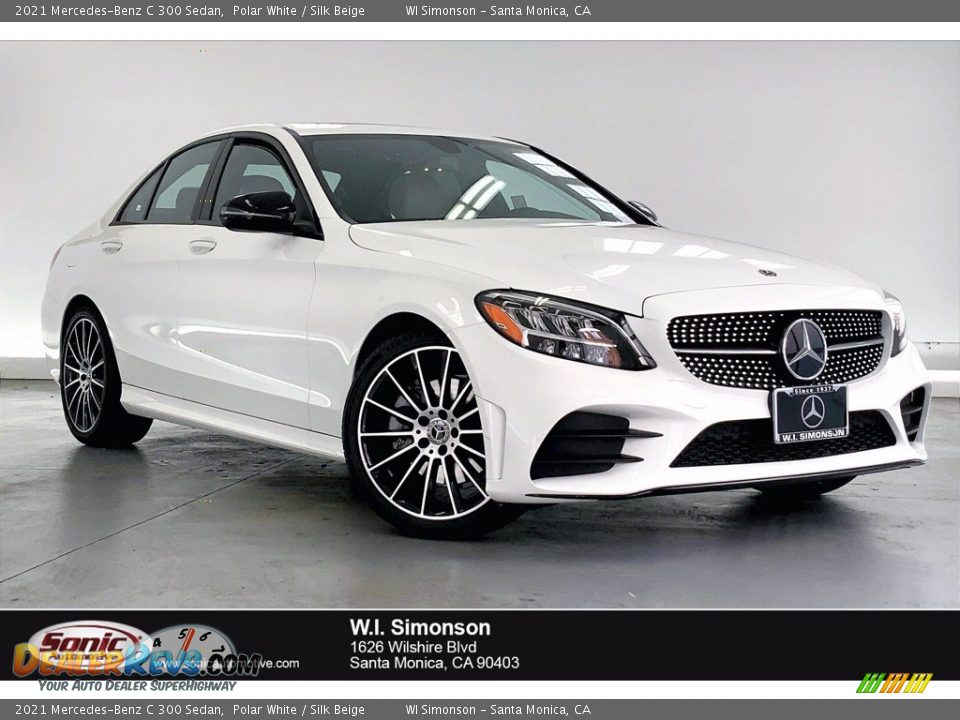 2021 Mercedes-Benz C 300 Sedan Polar White / Silk Beige Photo #1