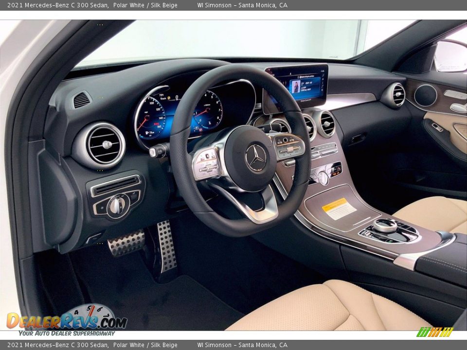 2021 Mercedes-Benz C 300 Sedan Polar White / Silk Beige Photo #4