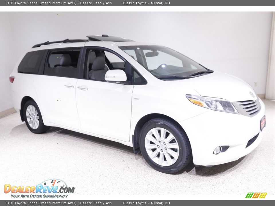 2016 Toyota Sienna Limited Premium AWD Blizzard Pearl / Ash Photo #1