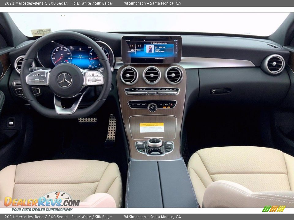 2021 Mercedes-Benz C 300 Sedan Polar White / Silk Beige Photo #6