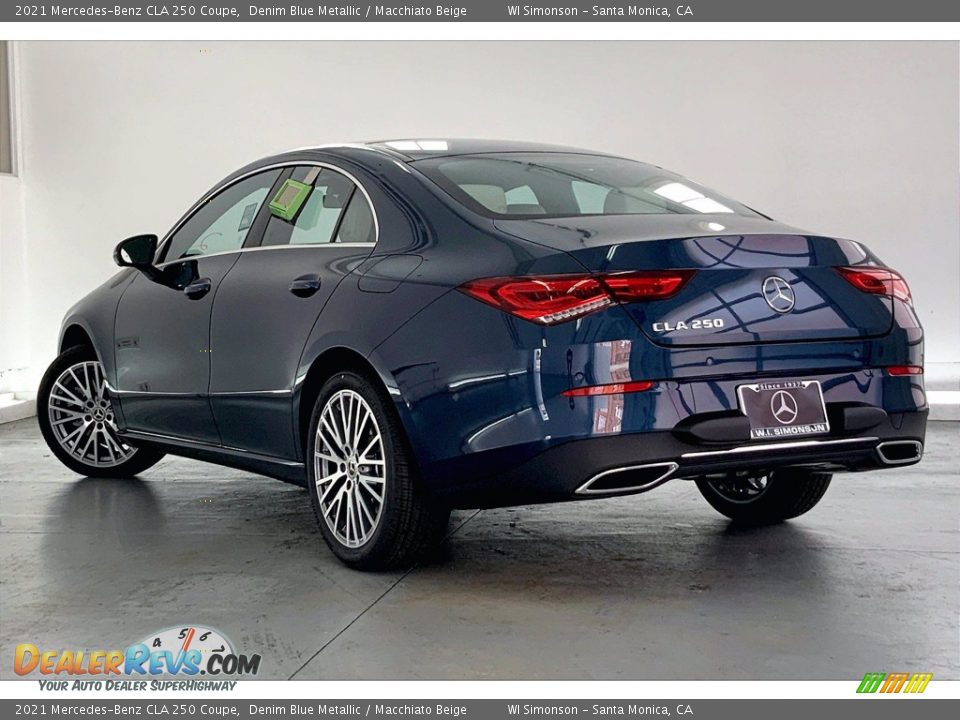 2021 Mercedes-Benz CLA 250 Coupe Denim Blue Metallic / Macchiato Beige Photo #2