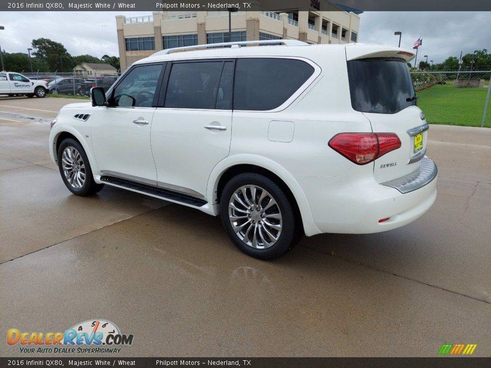 2016 Infiniti QX80 Majestic White / Wheat Photo #5