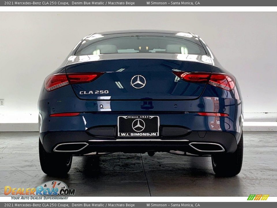 2021 Mercedes-Benz CLA 250 Coupe Denim Blue Metallic / Macchiato Beige Photo #3