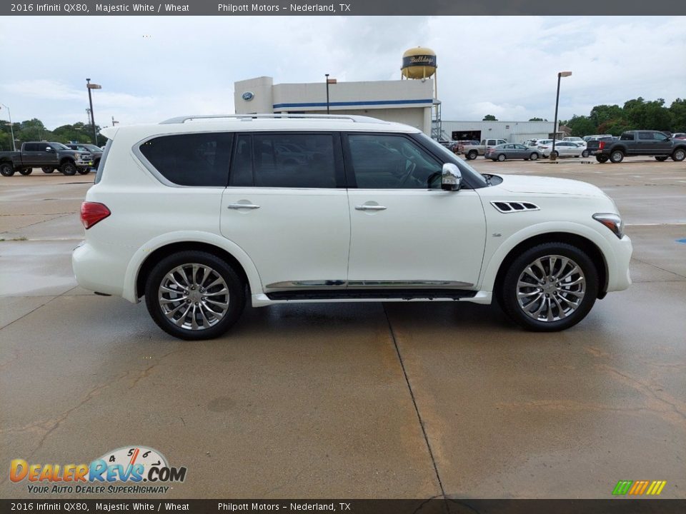 2016 Infiniti QX80 Majestic White / Wheat Photo #8